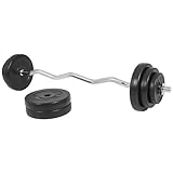 Curl-bar, Plastic Set, 35 kg, Dumbbell Bar, Dumbbells, Weight Discs