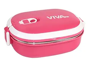 Homesoul Inner Stainless Steel Vacuum Tiffin Box (Pink, 900 ml)