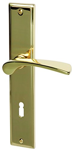 Preisvergleich Produktbild Alpertec Nelson - LS Messing poliert für Zimmertüren Drückergarnitur Türdrücker Türbeschläge