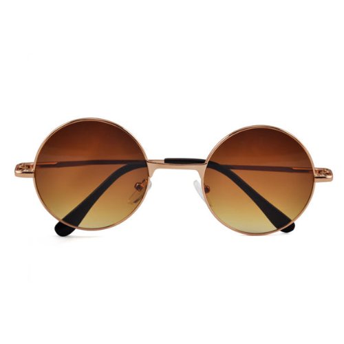 SODIAL (R) Braun Hippie Runde Specs Sonnenbrillen Fancy Dress - 2