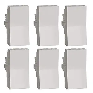 Schneider Electric Unica Pure-16AX 1 Way Switch, White (Pack of 6)
