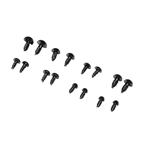 Fafada 100stk Schwarz 6mm-12mm Sicherheitsaugen Teddyzubehör für Kuscheltiere Kunststoff Puppen DIY - 7