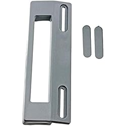 Spares2go Poignée de porte pour réfrigérateur congélateur frigidaire (190 mm Gris/argent)