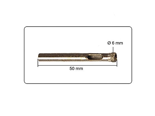 Diamant Lochsäge Kernbohrer 6mm für Glas – Keramik – Marmor etc. - 2
