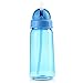 Water Bottle, Merit Straw Cups with Sliding Lid And Pop-up Straw For Baby, Toddler, Kids Drinking , Travel And School Bottle, BPA free, Leak Proof, Crash Proof, High Temperature Resistance (Blue)
