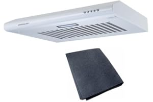 Cookology VISOR600WH Extractor Fan | 60cm Visor Cooker Hood in White with Filter