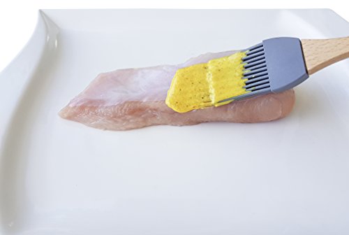 Silikon Pinsel mit Holzgriff 18cm – Grillpinsel, Backpinsel, BBQ-Pinsel, Silikonpinsel, Silicon Brush - 6