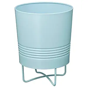 Digital Shoppy Steel Plant Pot With Stand, Blue, 12 cm, 1 Piece