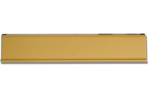 BTV | Bocacartas Construidos en Aluminio Pintado y Acero Inoxidable | Acabado Pintado Oro | 28.2 x 5.8 x 1 cm