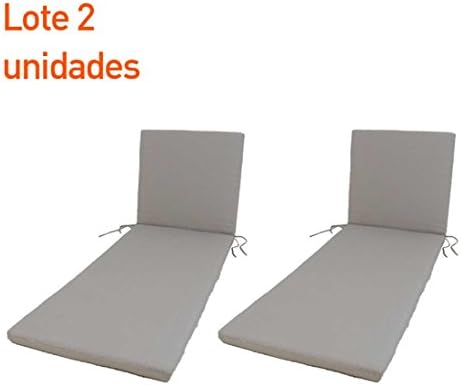 Cushions Tumbona Teka Pack 2 Lux Sand