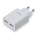 Produktbild I-TEC Netzladegeraet Fuer USB Geraete Dual Ladegeraet Adapter 2,4A, Weiss USB auch Fuer Apple iPad 1/2/3/4 iPad Mini und iPhone