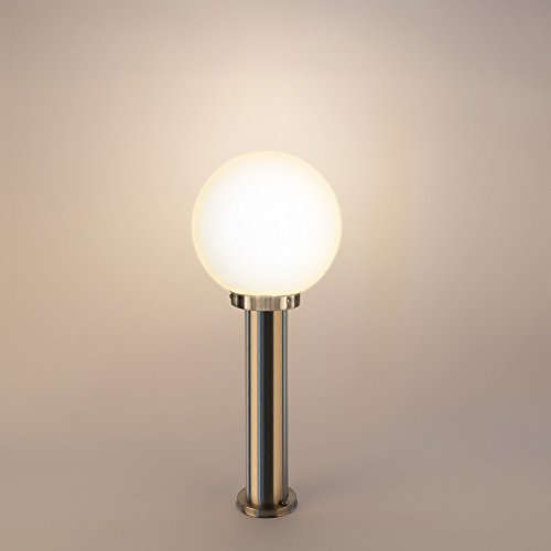 Aussenleuchte Standleuchte Wegeleuchte Standlampe Gartenleuchte Edelstahl Glas E27 Fassung 270-500 - 5