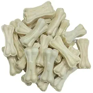 KALEYE Rawhide Dog Chew Bone Pressed Bone 3 Inches 1kg Protein Bone