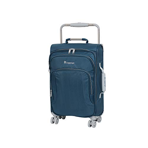 it luggage World's Lightest New York 8 Wheel Super Lightweight Suitcase Cabin Valise, 56 cm, 35 liters, Bleu (Blue Ashes)