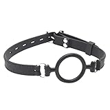 KEERADS 1 Open Fag O-Ring Fag Restricting Oral Fixation Adjustable Band(Black)
