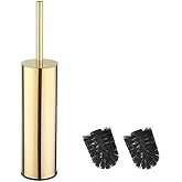 BGL 304 Stainless Steel Toilet Brush Holder Long Cube Standing Toilet Brush Holder for Bathroom Decoration (Gold)
