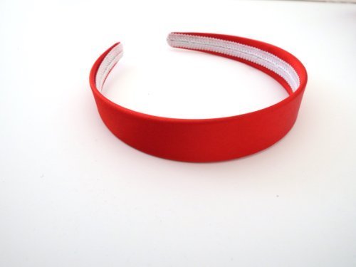Wide Satin Headband Hair band Alice Band (Red)