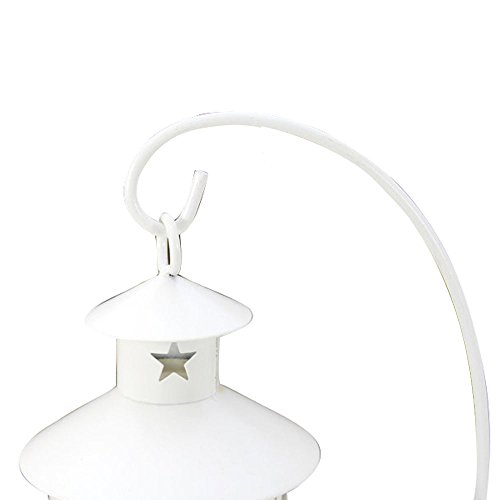 Vejaoo Metall Kerzenhalter Moderne Laterne Vintage Tee Licht Aushöhlen Armleuchter Home Decor (Weiß) - 5
