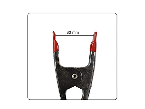 20 Stück Leimklemme 100mm Metall Überzug Gummi rot - 3