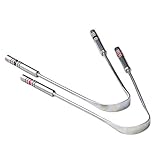 Surgical Grade Set of 2 Stainless Steel Tongue Cleaner | Stainless Steel Tongue Scraper