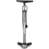 Diámetro del cilindro: 38 mm, cilindrada: 370 cm. Con enganches adicionales para fijar la cámara de aire. Material: Tubo vertical y pedal: Acero; superficie del pedal: TPE