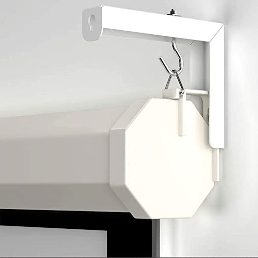 MOIZ Universal Projector Screen Wall Mount Brackets/Stand, 12- Inches Adjustable, Brackets/Hanger, 34 kg Weight Capacity, White