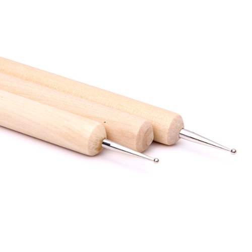 SODIAL(R) 3 Stk. Ball Griffel Werkzeug Zum Praegen Muster Ton Bildhauerei - 4