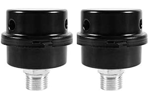 EJOYOUS Compresseur d'air Silencieux Filtre 20 mm Filetage en métal Filtre à air Compresseur d'air Silencieux Filtre d'admission Silencieux Silencieux 1/2" PT 20 mm 2 pièces