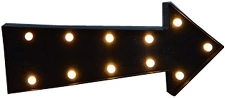 UPERE Marquee LED Night Lamp Table Light Battery Operated Plastic Wall Decor for Home Christmas Festival Party Decoration Gift (Led-Arrow)