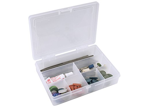 WhatmoreWham Assorted Clear Plastic Hobby / Craft Organiser Storage Boxes 19cm x 13.5cm x 4cm