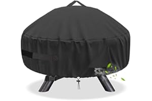 Schleuder Copertura per braciere, Copertura per braciere Rotonda, Copertura per braciere Impermeabile Resistente 600D Copertura Anti-UV per braciere all'aperto. (90cm Diax60cm H)