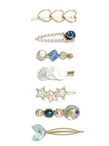YouBella Jewellery Hair Accessories Stylish Combo of Hair Pin Hair Clip for Girls and Women (Multi-Color) (Style 3)