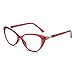 Produktbild VEVISTARS Lesebrille Katzenaugen Damen Vintage Mode Cateye Hornbrille Lesehilfen Sehhilfe Retro Designer Vollrandbrille mit Stärke 1.0 1.5 2.0 2.5 3.0 3.5 (Rot, 1.0)