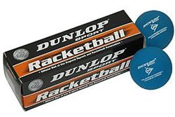Dunlop Lot de 3 balles de squash de niveau débutant Bleu
