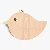 10x Vogel blank Form Holz Vogel Basteln Malen Dekoration Wohnen Holzaufhängen