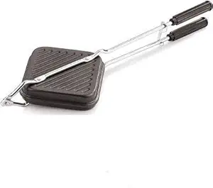 ANT Grill Gas Sandwich Toaster with Spatter, Black(Non- Stick) !! Grill Sandwich Toaster Nonstick Sandwich Toaster|Instant Sandwich Maker|Gas/StoveLow Gas consumption Portable Toaster