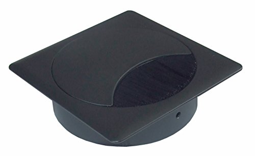 Preisvergleich Produktbild Kabeldurchlass Exit Q schwarz lackiert 80mm