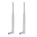 Price comparison product image Asiproper 2pcs 2.4GHz Antenna SMA Male 5dbi WiFi Antenna+2pcs Pigtail Cable(White)