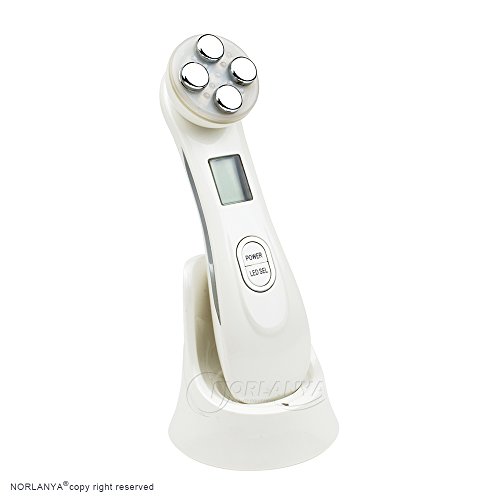 NORLANYA RF Anti-aging Photon Light Facial Tonning Device Radio Frequency Skin Firming Face Lift Beauty Machine, Screen Display, USB Charging