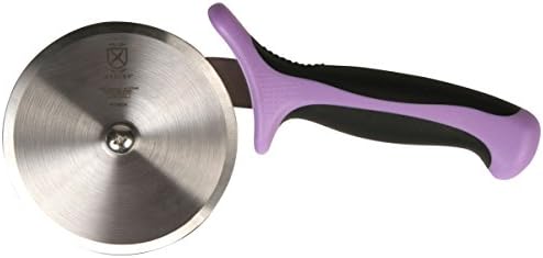 Mercer Culinary Millennia Pizza Cutter with Purple Handle, 4-Inch Wheel, 100mm