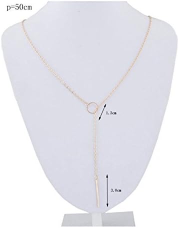 Fashion Trendy Necklace with Gold Finish and Stick Pendant Desido