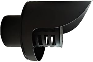 BRICOMIRAS Sombrero anti lluvia estufa pellet 80mm, sombrero con salida lateral antilluvia para estufa pellet (Negro vitrificado)