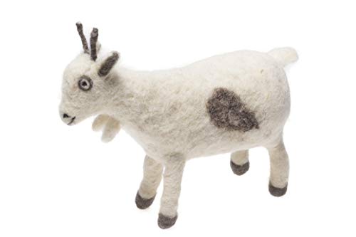 De Kulture Works Hand Made Felt Goat Ornament 3x8x4 (LWH) (Multicolour)