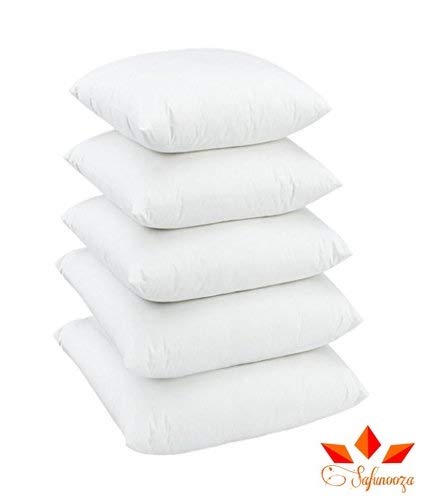 Aricca Microfiber Cushion Filler (16x16-inches, White) - Set of 5