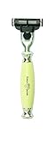 Edwin Jagger Simulated Ivory Gillette Mach 3 Razor with Nickel Plated Collar and End Cap