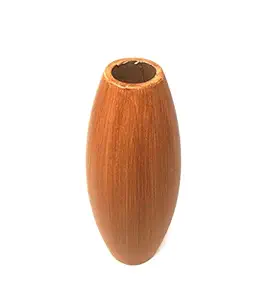 Di Grazia Wood Flower Bud Vase (26 X 6 cm, Brown)