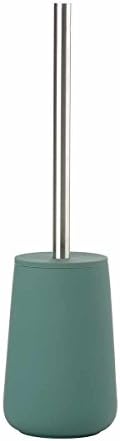 Zone DenmarkNova Toilet Brush Porcelain and Stainless Steel Toilet Brush with Brush Holder Soft Touch Coating Diameter 10.3 cm Height 37 cm Petrol Green