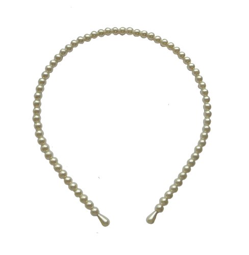 Pale Cream Pearl Elegant Wedding Prom Party Flexible Alice Head Band Various Colours