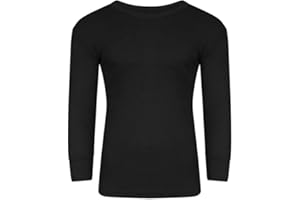 ANZEE DISCOVER THE NEW YOU ANZEE Kids Thermal Long Sleeve Base Layer Unisex Top Ultra-Warm Winter Vest Inner Childern Shirt for Outdoor Sports Running Boys & Girls Everyday Wear