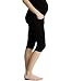 Liang Rou Maternity Belly Support Ribbed Stretch Capri Leggings